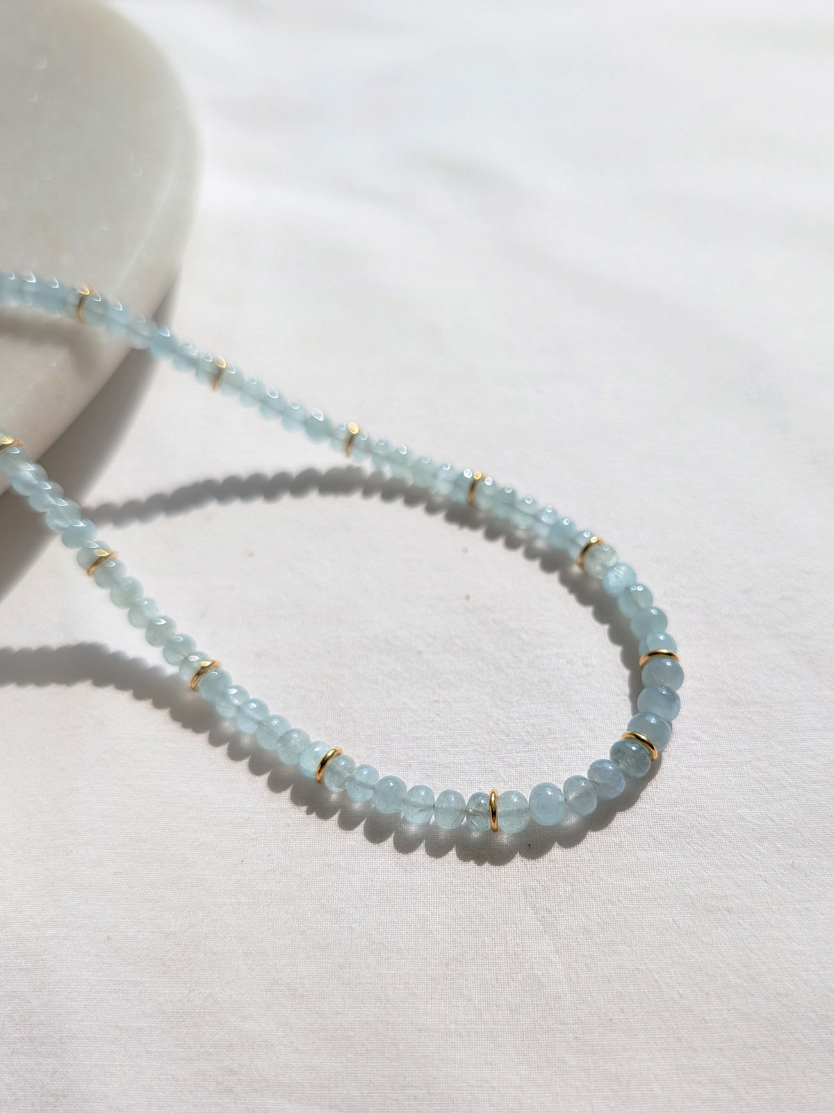 jara - Aquamarine Baati Strand Necklace