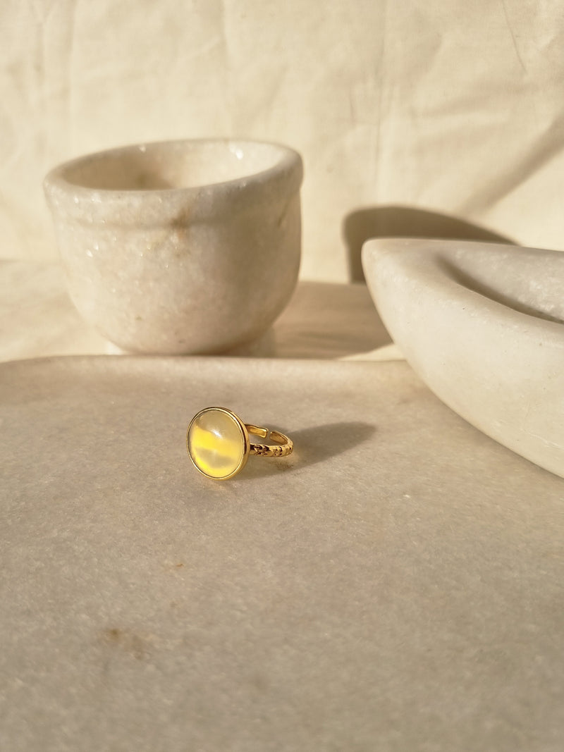 surya - Yellow Opal Sun Ring