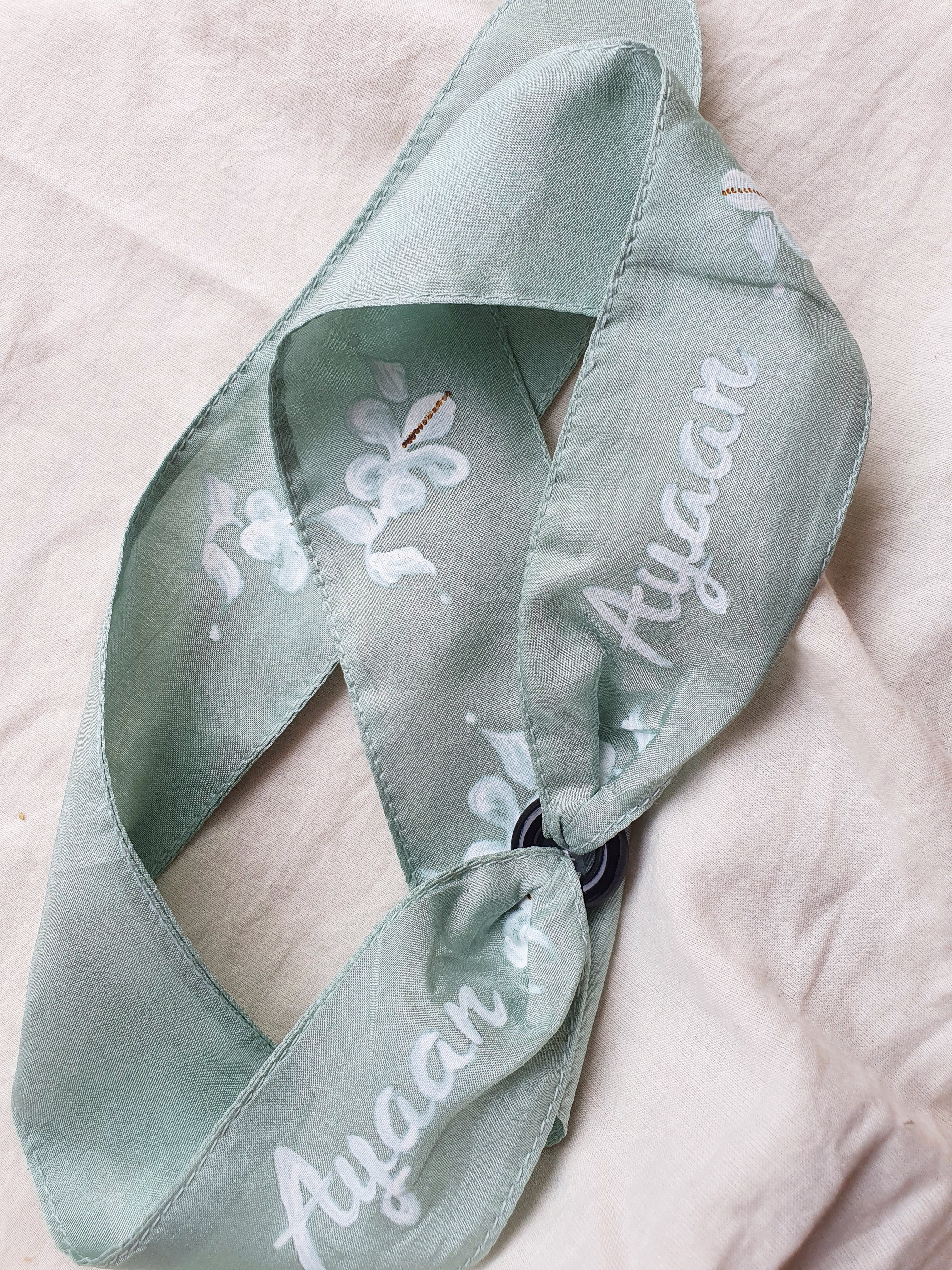 Custom Name on Sage Green Twilly