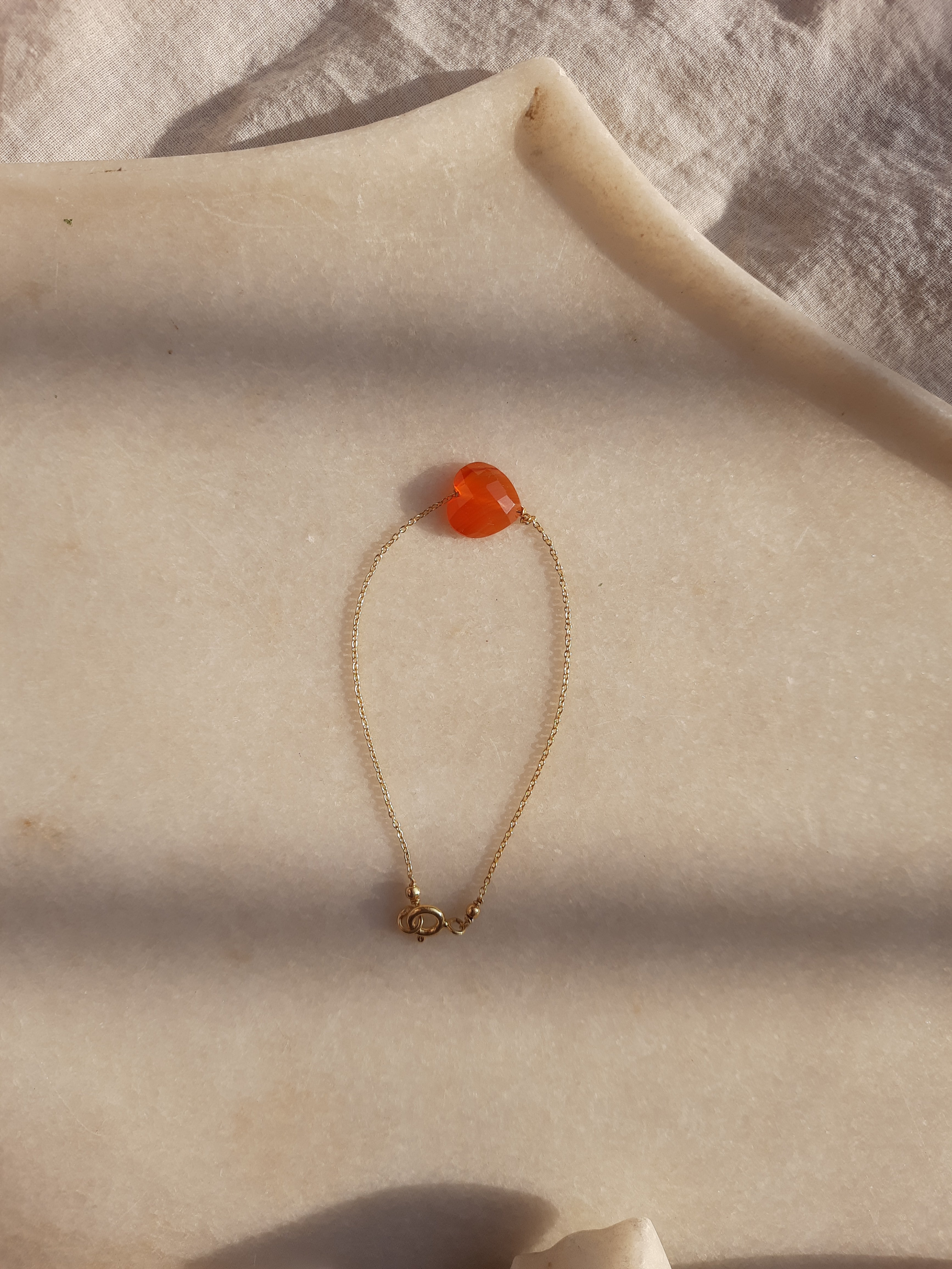 amsa - Carnelian Heart Bracelet