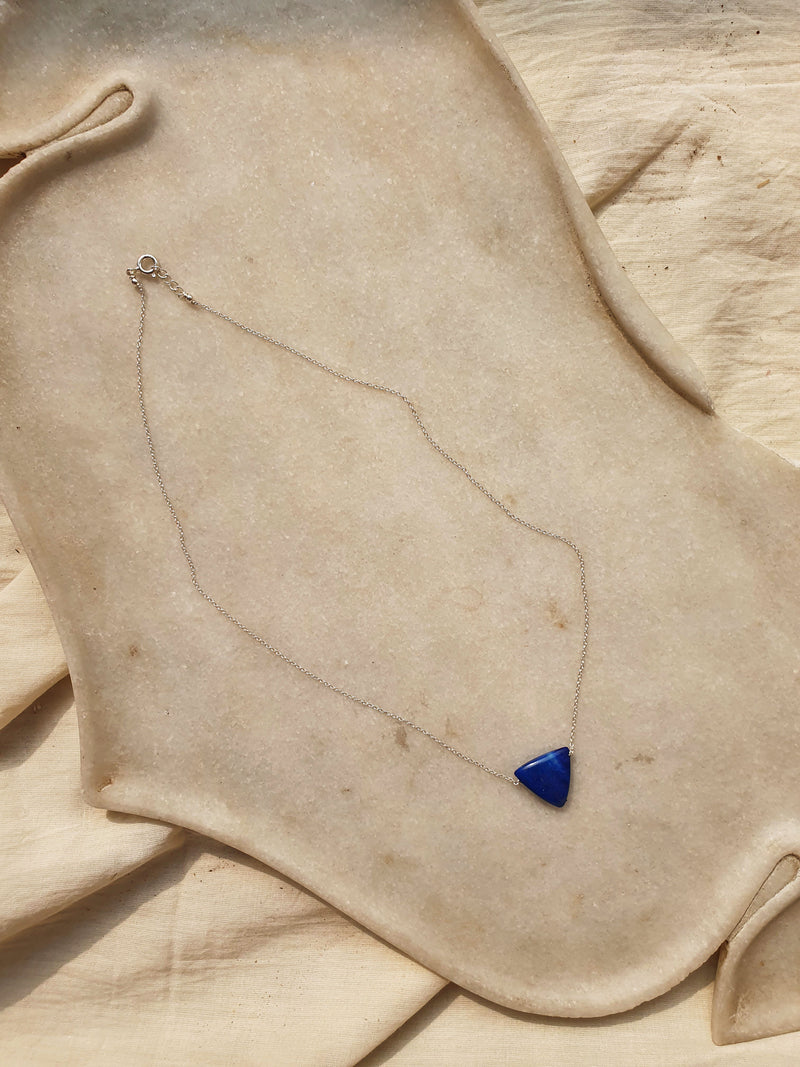 námāv - Lapis Lazuli Tikona Pendant