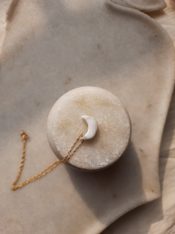 bhiná - Howlite Luna Pendant