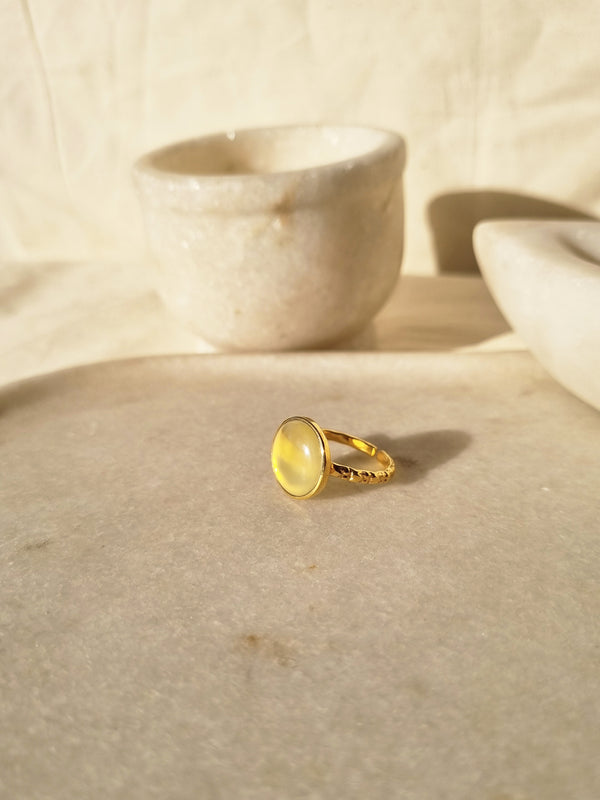 sūrya - Yellow Opal Sun Ring