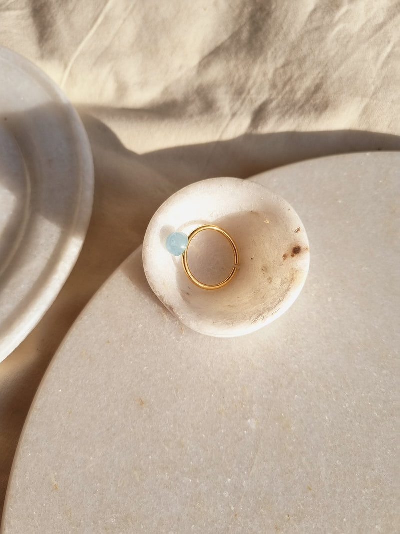 bhūmi - Aquamarine Mood Ring