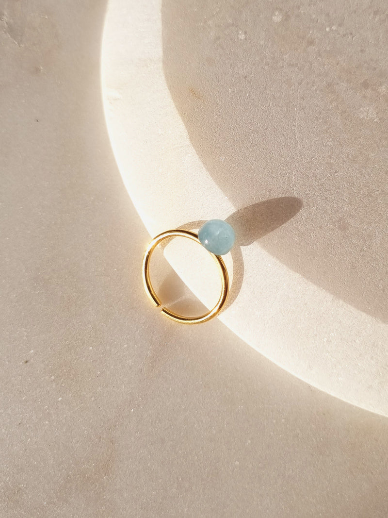 bhūmi - Aquamarine Mood Ring