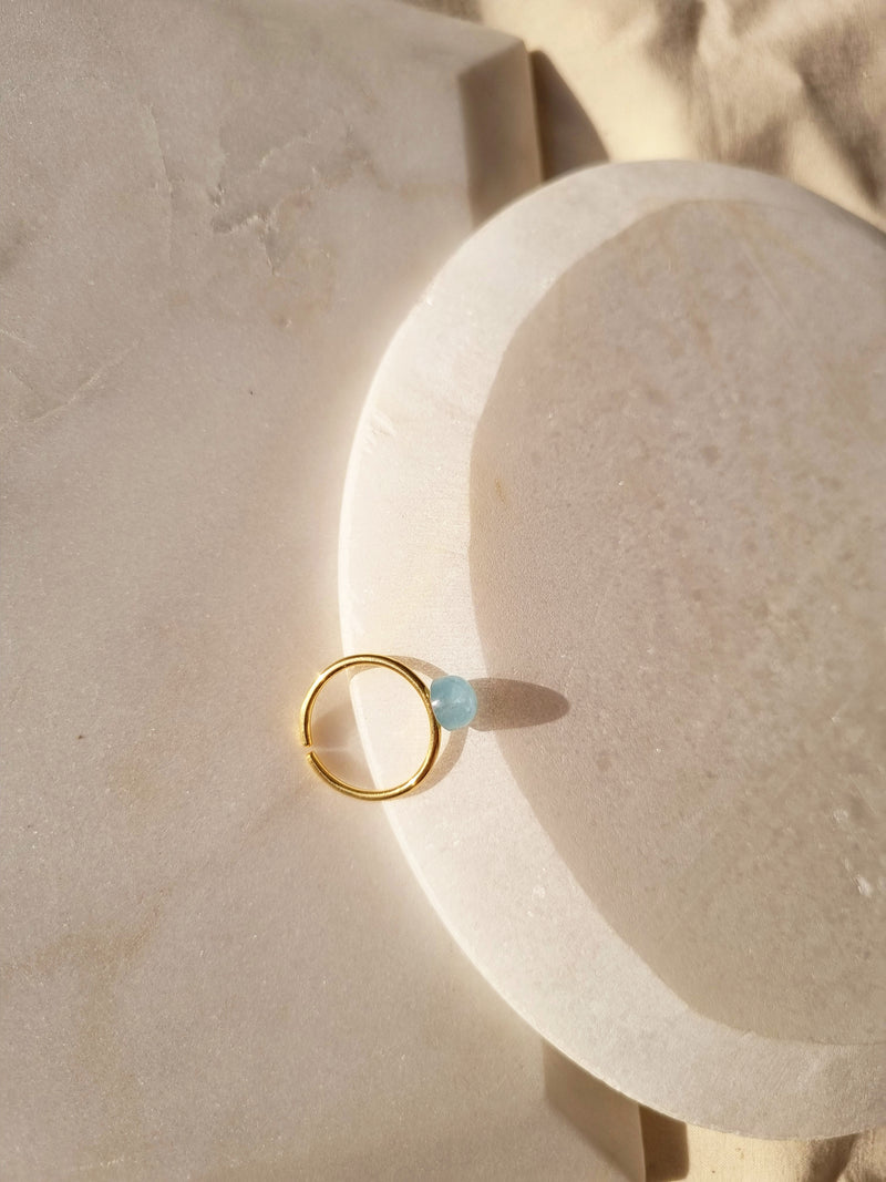 bhūmi - Aquamarine Mood Ring