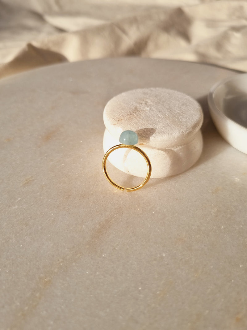bhūmi - Aquamarine Mood Ring