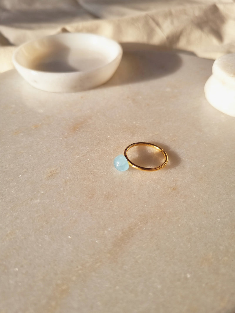 bhūmi - Aquamarine Mood Ring