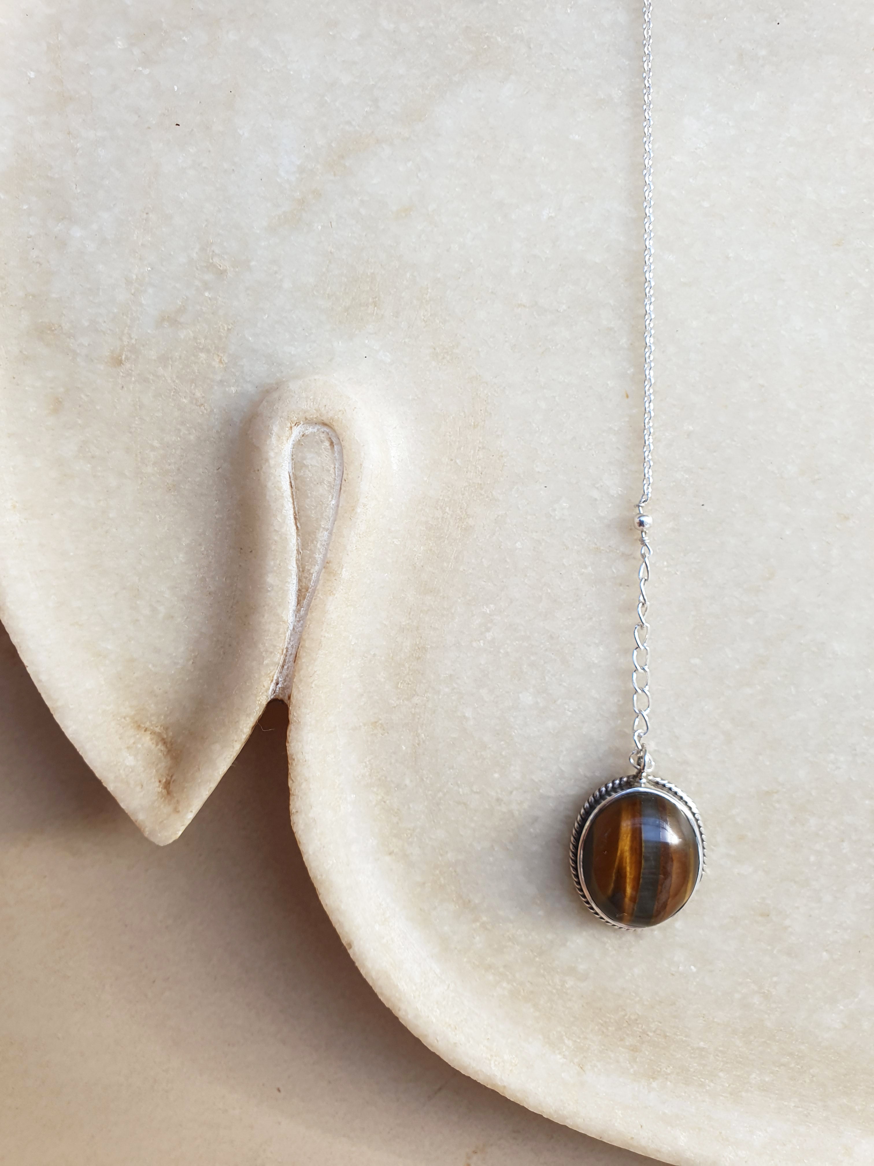 aksi - Tigers Eye Oval Pendant