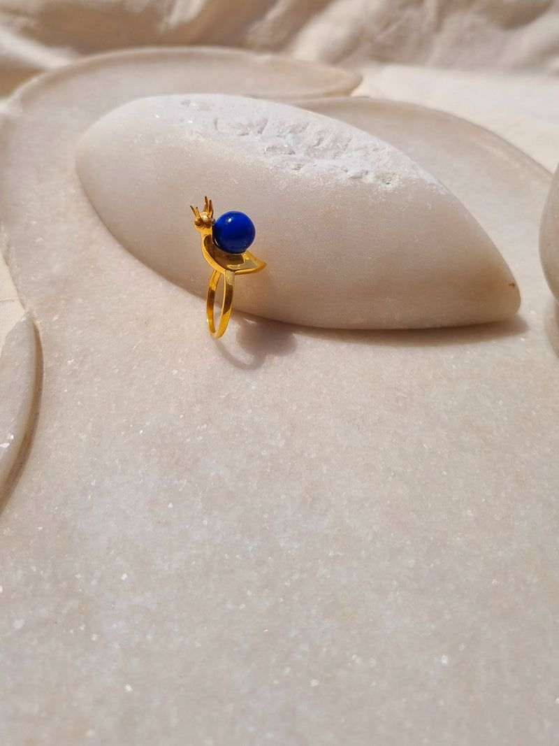 snáil - Lapis Lazuli Ring