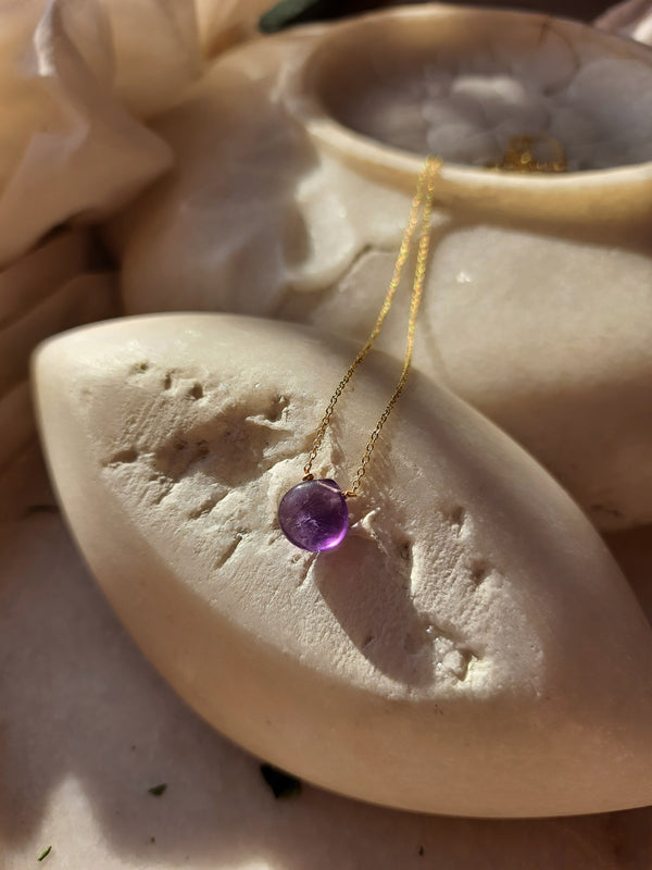 árica - Amethyst Hear Shaped Drop