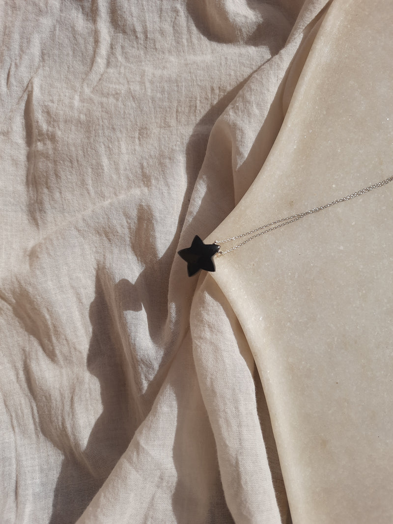bhāranī - Black Onyx Star Pendant